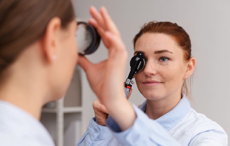 Adult Eye Structure Examination